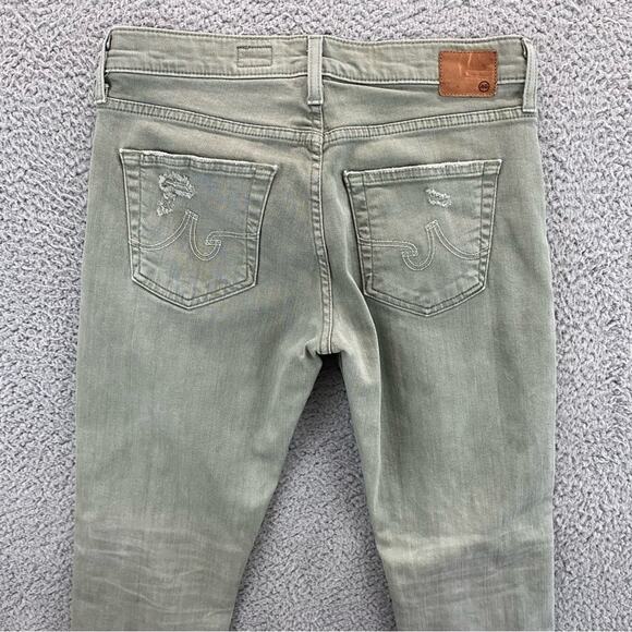AG Adriano Goldschmied The Ex-Boyfriend Slim Slouchy Distressed Crop Jeans 26R - Picture 4 of 16